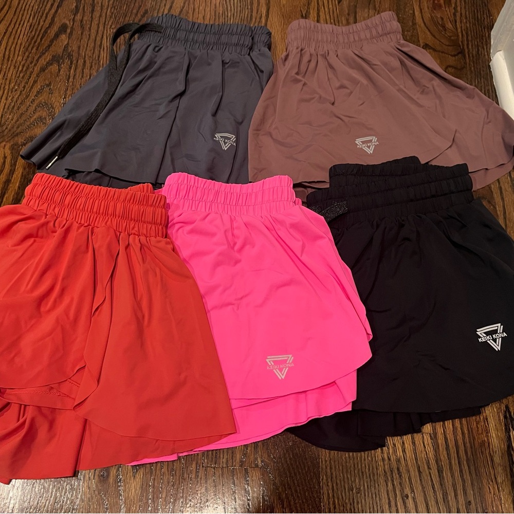 Women’s Keiki Kona shorts, size Medium. 5 pairs for $78 total.